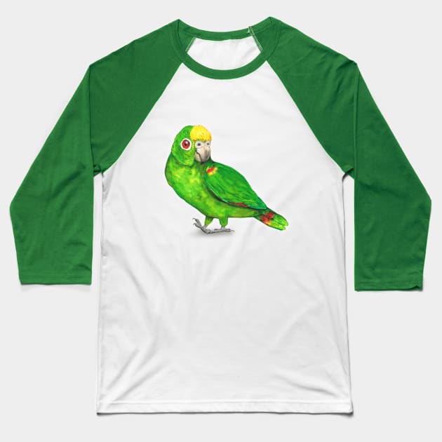 Panama amazon parrot Baseball T-Shirt by Bwiselizzy